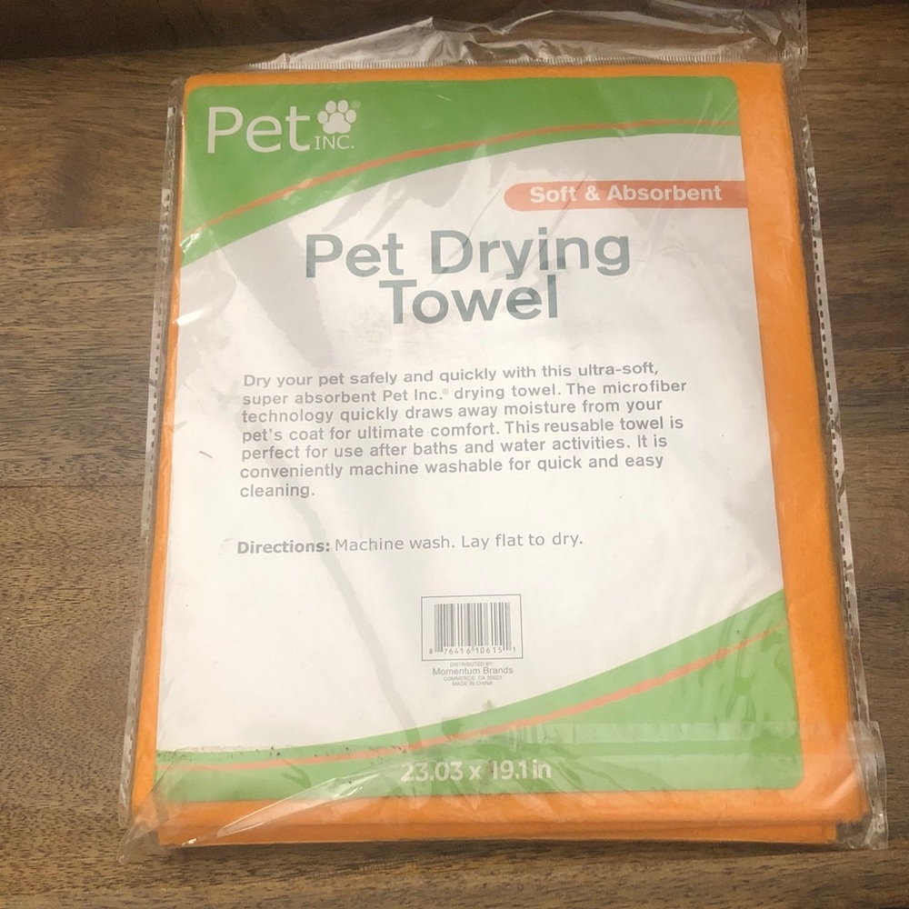 Pet Inc. Orange Pet Drying Towel